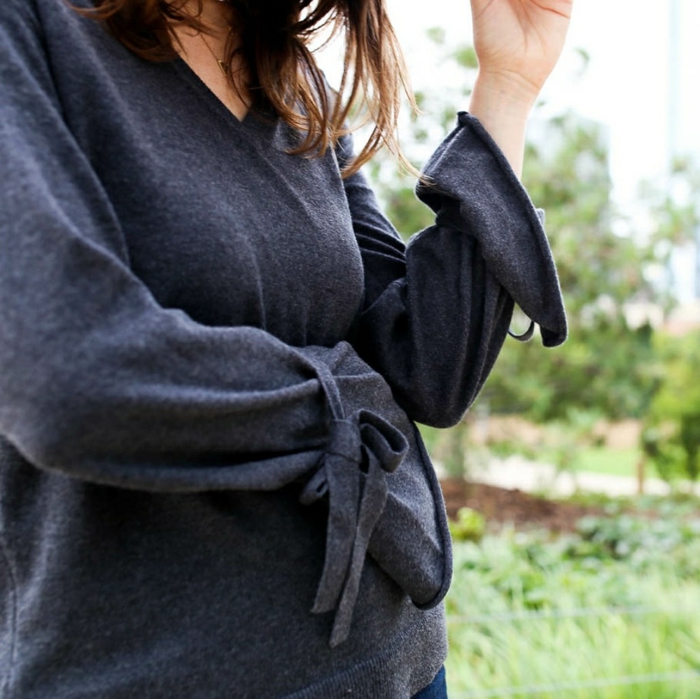 Madewell Tie Sleeve Sweater